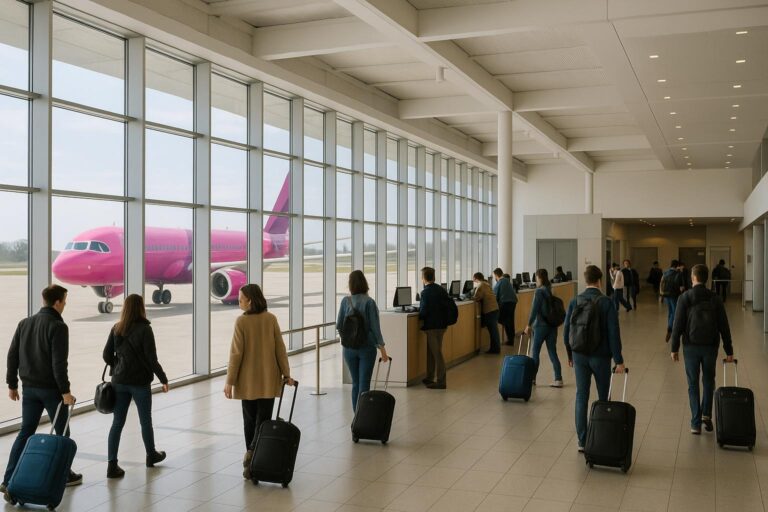 Letiste Brno-Turany - terminal a odbavovaci hala