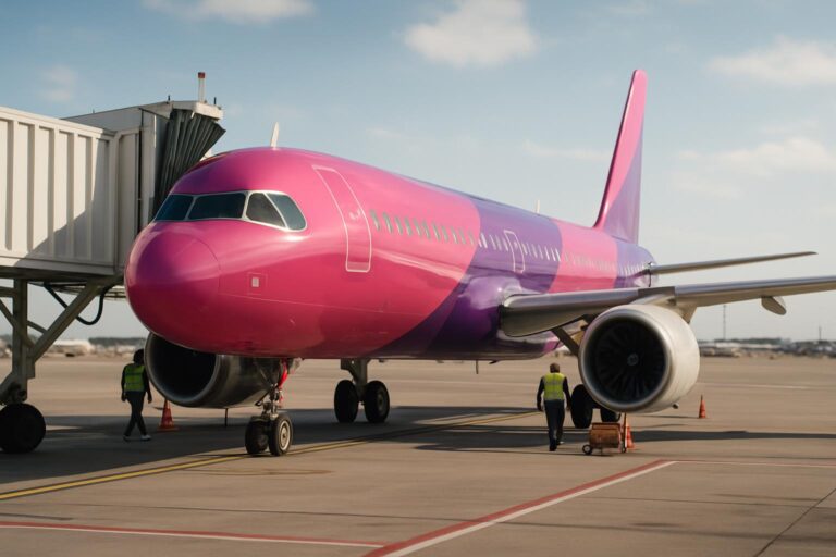 Wizz Air recenze - letadlo Airbus A321neo u gatu na letisti