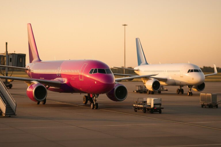 Wizz Air vs. Ryanair z Prahy - dve nizkonakladova letadla na odbavovaci plose