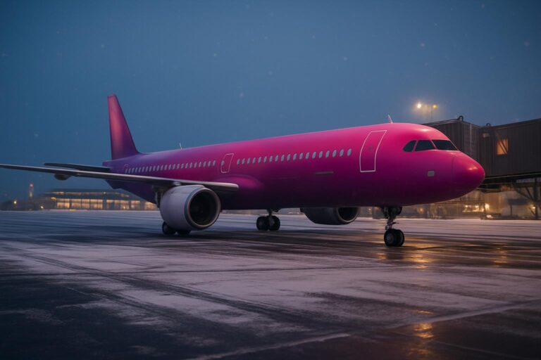 Zimní letový řád Wizz Air z Prahy 2026/2027 - letadlo A321neo na letišti